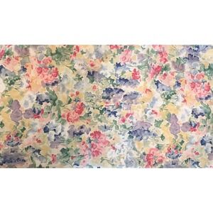 96" x 108" Robert Allen Group Fabric Ametex Yellow Floral Drapery Upholstery